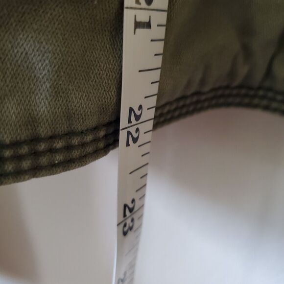 Kickit Jeans Womens Army Green Stretch Jeans Jacket Size Large L - Picture 10 of 10